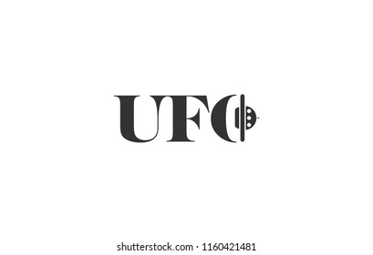 ufo intial vector design illustration