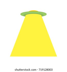 UFO isolated. Space Invader ALien ship. Vector illustration