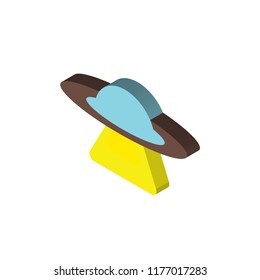 Ufo isometric left top view 3D icon
