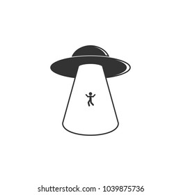 UFO kidnapping man icon