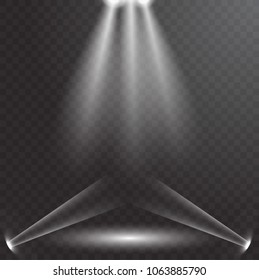 UFO light beam isolated on transparnt background. Vector illustration