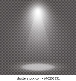 UFO light beam isolated on transparnt background. Vector illustration