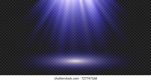 UFO light beam isolated on transparnt background. Vector illustration