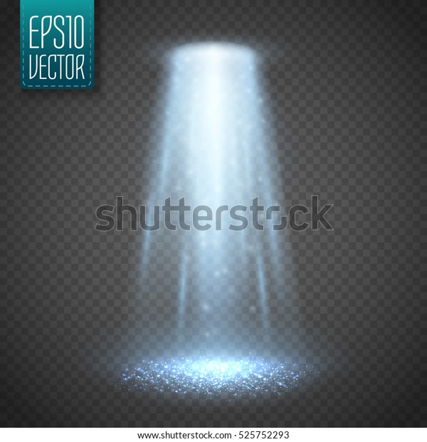 UFO light beam isolated on transparnt\
background. Vector\
illustration