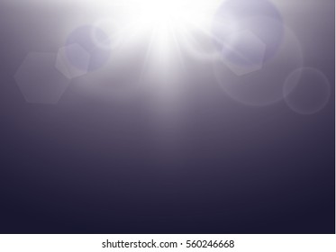 UFO light beam isolated. Vector illustration