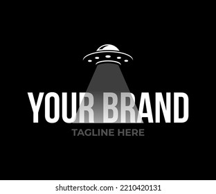 ufo light logo template illustration for business or company