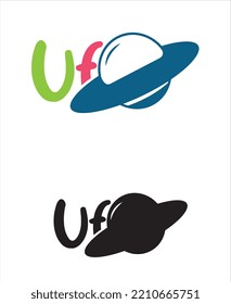 ufo light logo vector illustration
