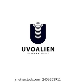 Ufo Light Monochrome Logo Shaped Letter U