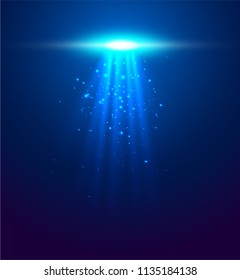 UFO Light Ray. Vector illustration