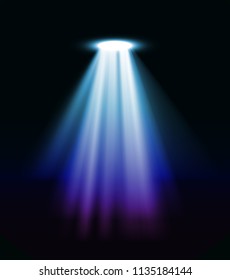 UFO Light Ray. Vector illustration