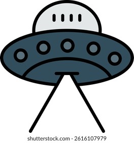 Ufo Line Filled Vector Icon Design