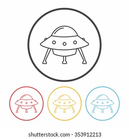 ufo line icon