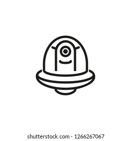 UFO line icon. Alien in flying saucer. Space concept. Can be used for topics like astronomy, discover, spaceship, flight