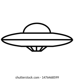 UFO line icon, logo isolated on white background