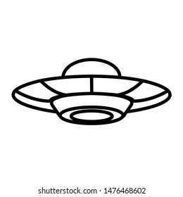 UFO line icon, logo isolated on white background