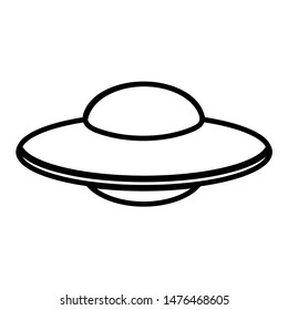 UFO line icon, logo isolated on white background
