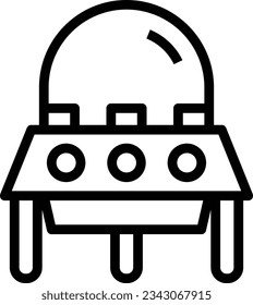 Ufo Line Icon - Single Icon, Vector