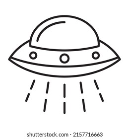 UFO line icon for space icon or logo template
