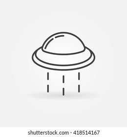 UFO line icon - vector simple ufology symbol or spaceship sign in thin line style