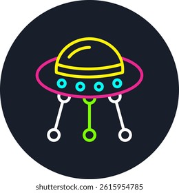 Ufo Line Multi Colour Circle