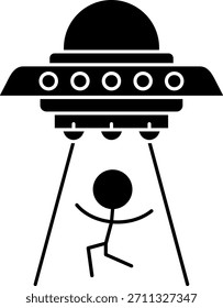 Ufo Line vector Icon Design