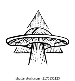 UFO logo design illustration vector template