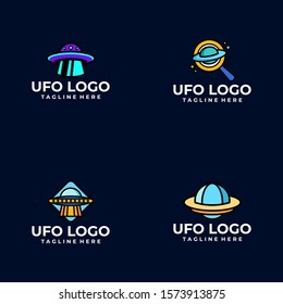 UFO Logo Design Vector Template