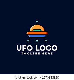 UFO Logo Design Vector Template