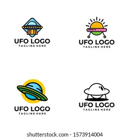 UFO Logo Design Vector Template