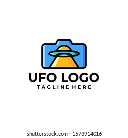 UFO Logo Design Vector Template