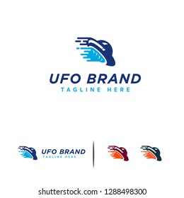 Ufo Logo designs concept vector, Aliens Plane logo template, Space Plane symbol