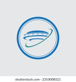 Ufo logo icon design illustration template