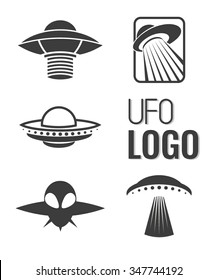 UFO logo set. 