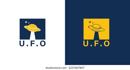 ufo logo simple minimalist template