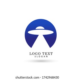 Logo de OVNI. Plantilla de vectores de símbolos e iconos.