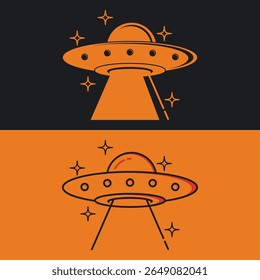 UFO logo template icon design