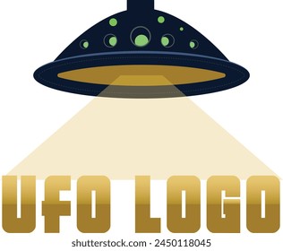 UFO logo, UFO vector logo template illustration, UFO flying saucer vector icon
