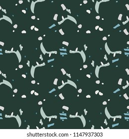 UFO military camouflage seamless pattern in green and different shades of beige and blue colors. Seamless repeat camo pattern, usable as winter camoflauge urban print, abstract background