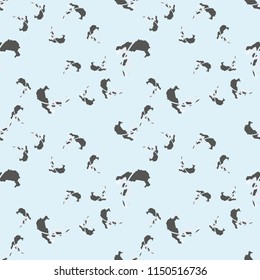 UFO military camouflage seamless pattern in light blue and different shades of grey color. Seamless repeat camo pattern, usable as winter camoflauge urban print, abstract background