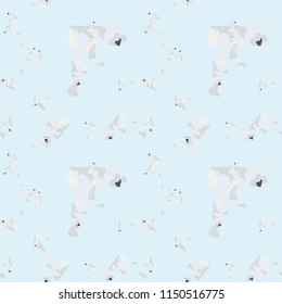 UFO military camouflage seamless pattern in light blue, yellow and different shades of grey color. Seamless repeat camo pattern, usable as winter camoflauge urban print, abstract background