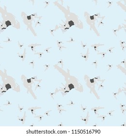 UFO military camouflage seamless pattern in light blue, beige and different shades of grey color. Seamless repeat camo pattern, usable as winter camoflauge urban print, abstract background
