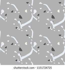 UFO military camouflage seamless pattern in beige and different shades of grey color. Seamless repeat camo pattern, usable as winter camoflauge urban print, abstract background