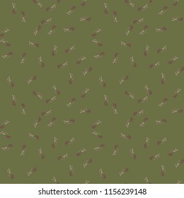 UFO military camouflage seamless pattern in green and different shades of brown color. Seamless repeat camo pattern, spring or summer camoflauge forest print, background, paintball or strikeball