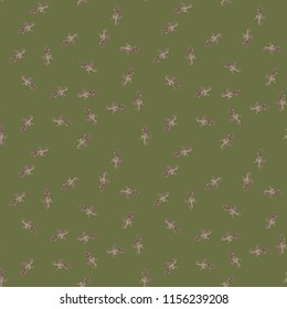 UFO military camouflage seamless pattern in green and different shades of brown color. Seamless repeat camo pattern, spring or summer camoflauge forest print, background, paintball or strikeball
