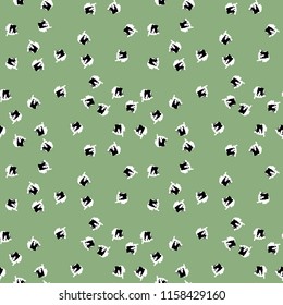 UFO military camouflage seamless pattern in green black and white colors. Seamless repeat camo pattern, spring or summer camoflauge forest print, background, paintball or strikeball