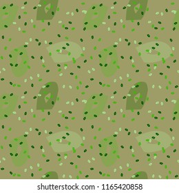 UFO military camouflage seamless pattern in in different shades of green color. Seamless repeat camo pattern, spring, summer forest or urban camoflauge, background, paintball or strikeball print