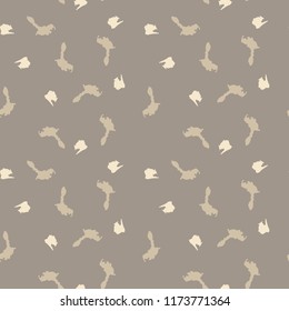 UFO military camouflage seamless pattern in different shades of beige and brown colors. Seamless repeat dirt camo pattern, mud urban camoflauge, background, paintball or strikeball print