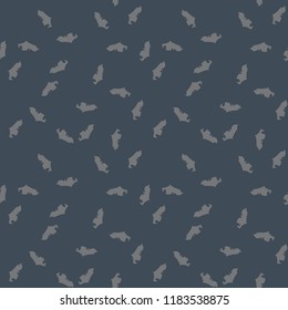 UFO military camouflage seamless pattern in different shades of grey and navy blue colors. Seamless repeat camo pattern, dark urban camoflauge, background, paintball or strikeball print