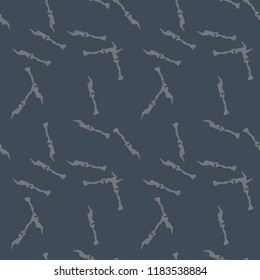 UFO military camouflage seamless pattern in different shades of grey and navy blue colors. Seamless repeat camo pattern, dark urban camoflauge, background, paintball or strikeball print