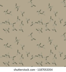 UFO military camouflage seamless pattern in different shades of beige and green colors. Seamless repeat forest or desert camo pattern, urban camoflauge, background, paintball or strikeball print